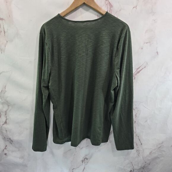 Title Nine Shirt Womens XL Green Long Sleeve Dark Forest Poly Blend Matahari - Picture 5 of 11